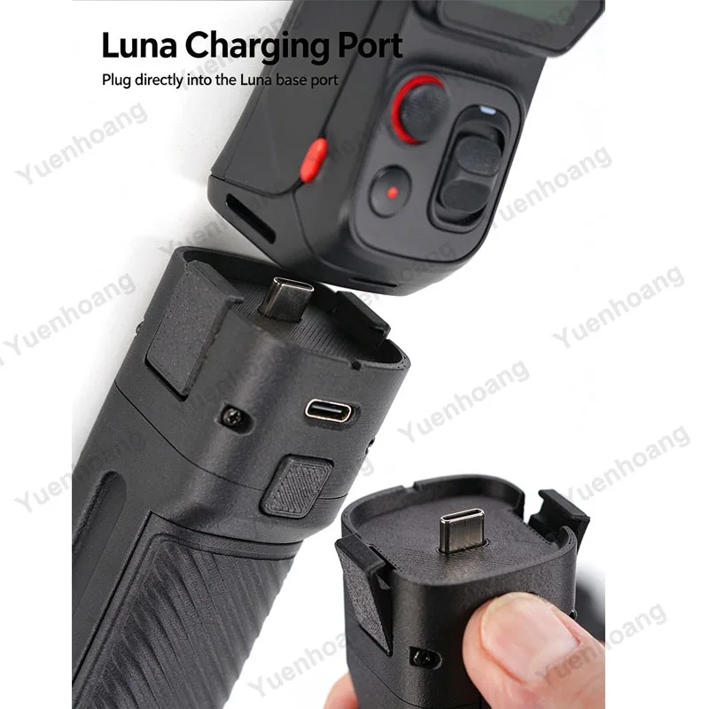 1PC For Insta360 Luna Ultra Swappable Battery Grip with 1/4