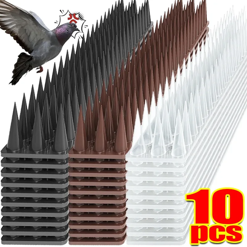 10/1 szt. Zewnętrzne kolce odstraszające ptaki, giętkie kolce przeciw ptakom, gołębom i kotom, odstraszacze do ogrodu, okien, ogrodzeń, dachów, balkonów i balustrad.