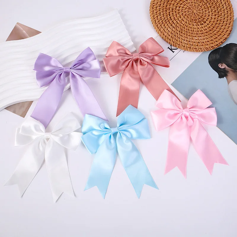4 Stück/Set Große Satinband-Schleife aus Polyester, Mehrschichtige Seidenschleife für DIY-Nähprojekte, Hochzeitsdekoration, Haarspangen und Kleidungszubehör – Detail 4