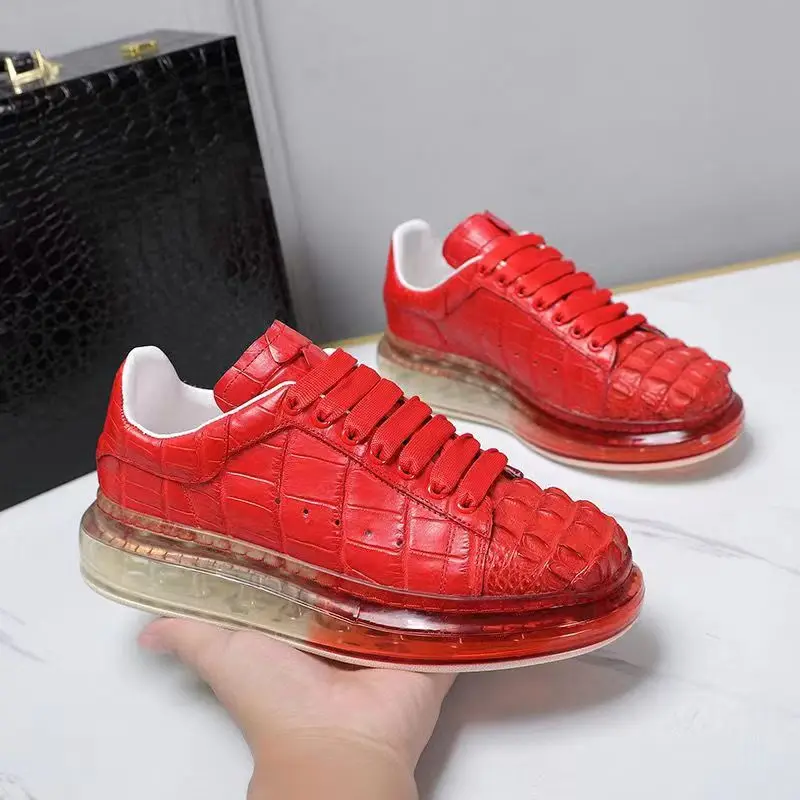 BATMO 2023 new arrival Fashion Crocodile Skin causal shoes men,male Genuine leather Sneakers pdd150