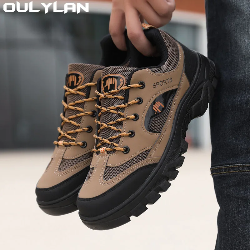 Oulylan Hiking Shoes Men Non-slip Outdoor Sneakers for Men Climbing Trekking Sports Man Leisure Running Shoes Trekking Sneakers