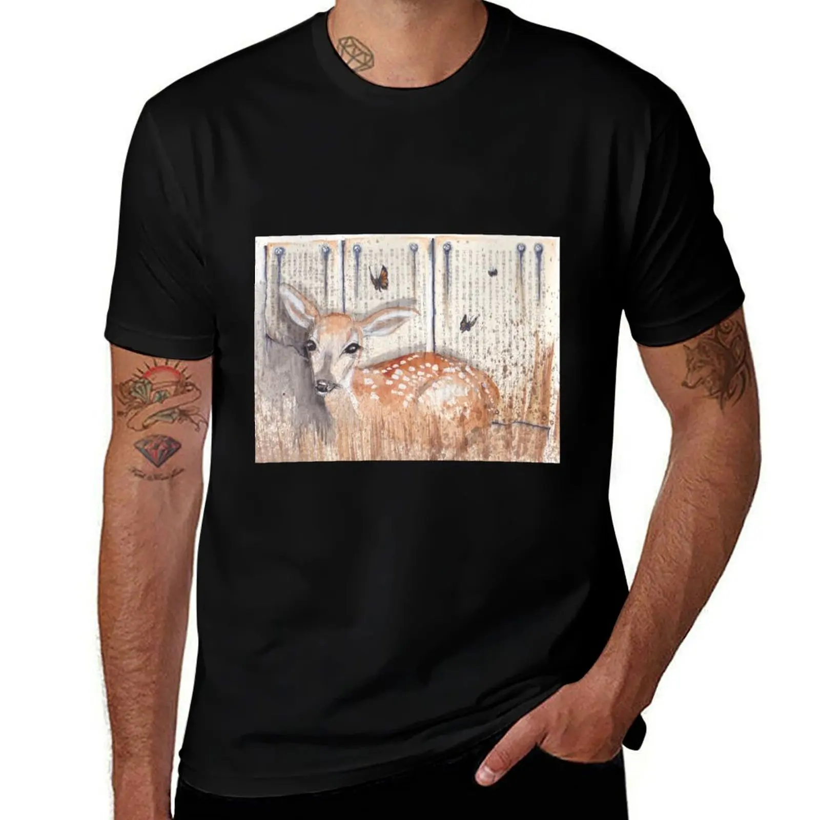 

fawn T-Shirt Breathable Basic Cotton T-Shirt