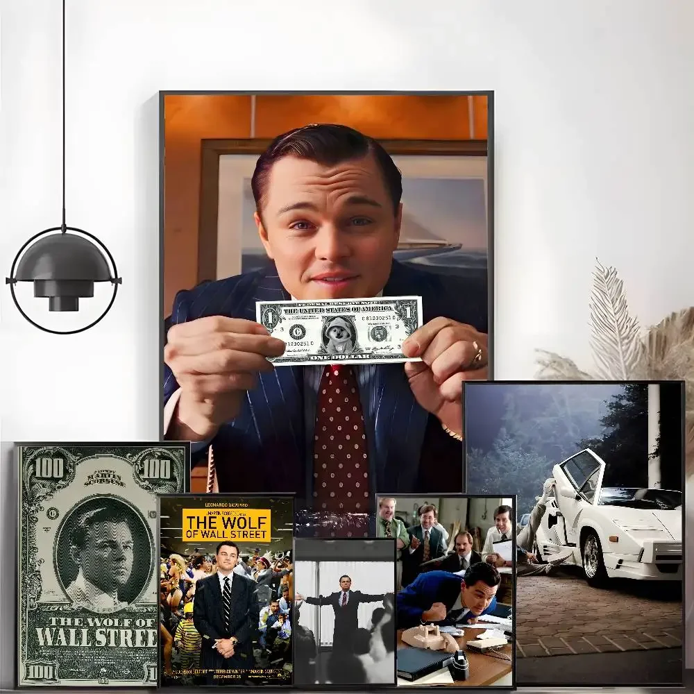 1pc Classic Movies The Wolf Of Wall Street Poster Self-adhesive stickers are suitable for any wall surface waterproof