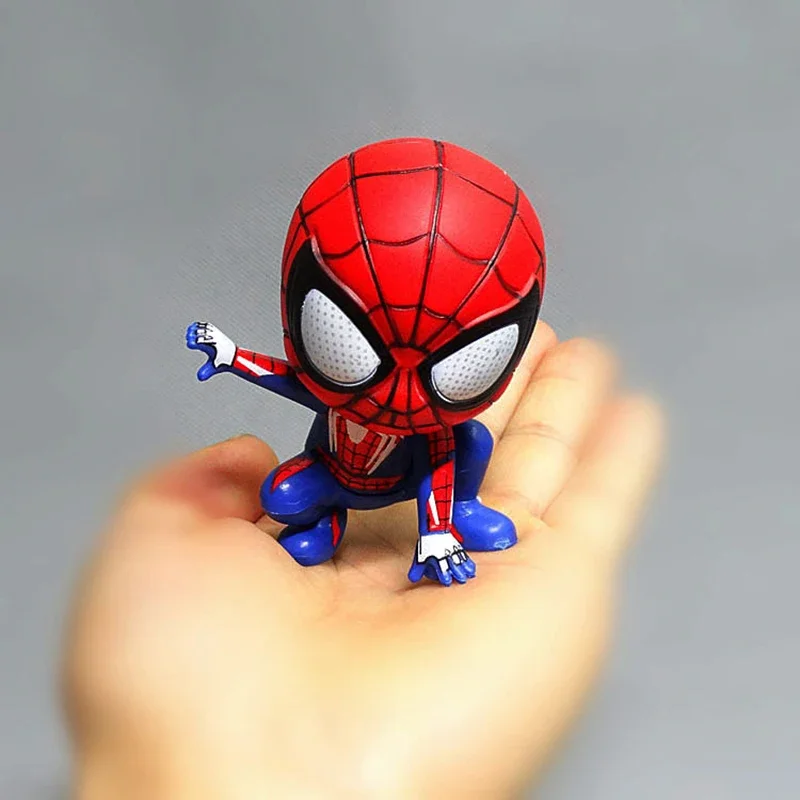 

Marvel Avengers Spider Man Cute Action Figure Posture Anime Decoration Collection Figurine Toy Model Ornaments Children Gift