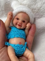 6 Inch Solid Silicone Reborn Doll Girl And Boy Lifelike Newborn Baby Cute Doll For Children Birthday Gifts