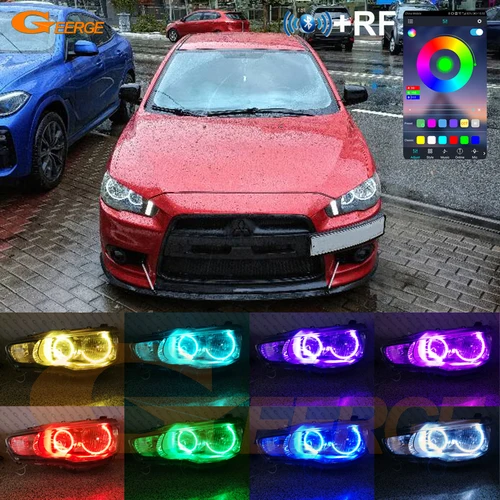 Para Mitsubishi Lancer VIII 10 X EVO Galant Fortis aplicación Bluetooth multicolor Ultra brillante RGB LED Angel Eyes Kit anillos Halo