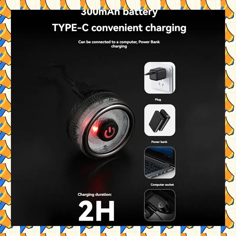 

ABYB 2X Bicycle Smart Brake Auto Sensing Light Waterproof LED Type-C Charging Cycling Taillight Bike Rear Light Accessories C