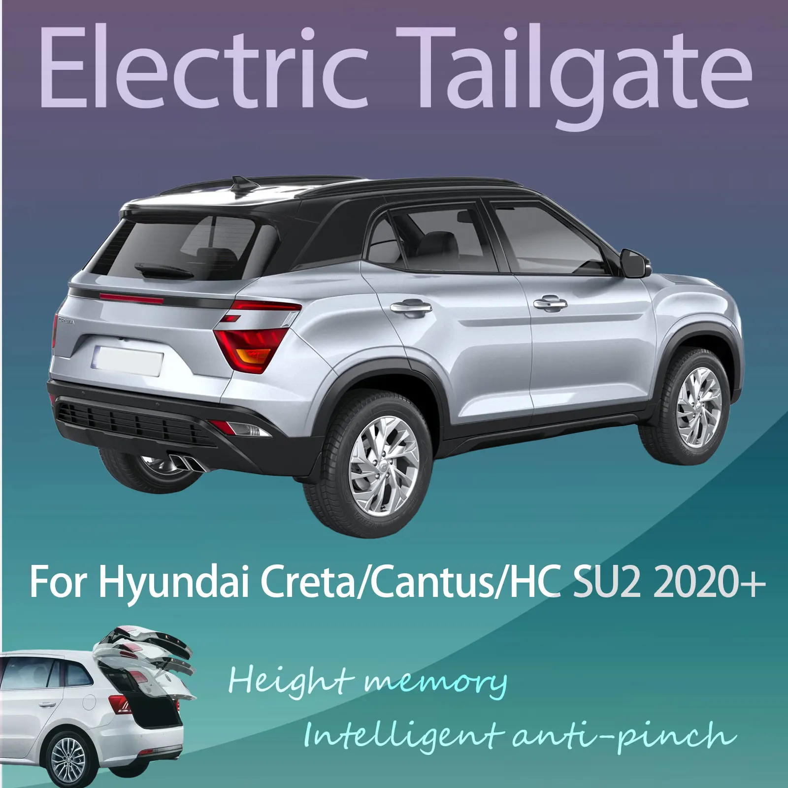 

For Hyundai Creta/Cantus/Solaris HC SU2 2020+ Electric Tailgate with Sensor Trunk Anti-pinch Memory Height Intelligent Operation