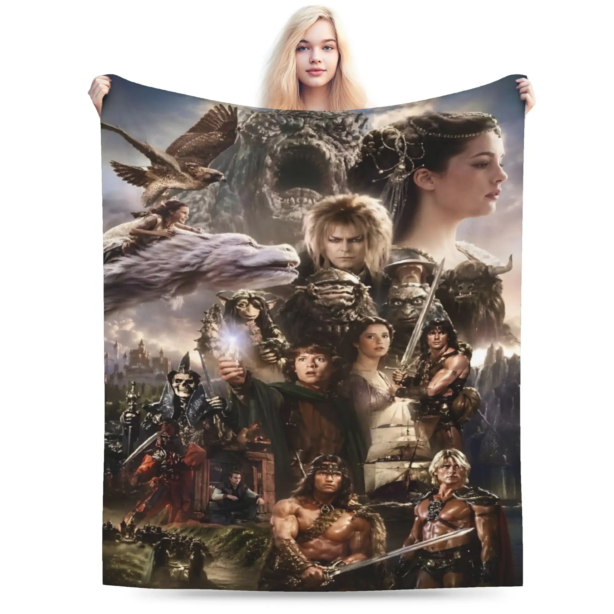 Labyrinth Movie Blankets Velvet  Multifunction Ultra-Soft Throw Blankets for Sofa Bedding Throws