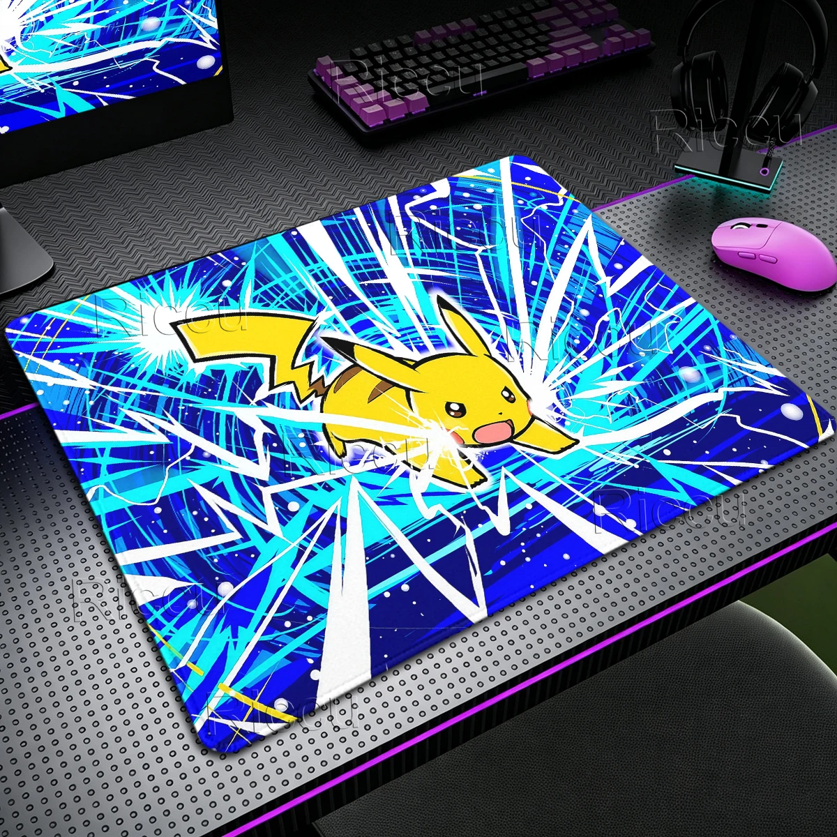 Anime Mouse Pad Pokemon Abstraction Desk Mats Offices Gaming Accessories Small Gamer Computer PC Laptop Keyboard Nonslip Deskpad