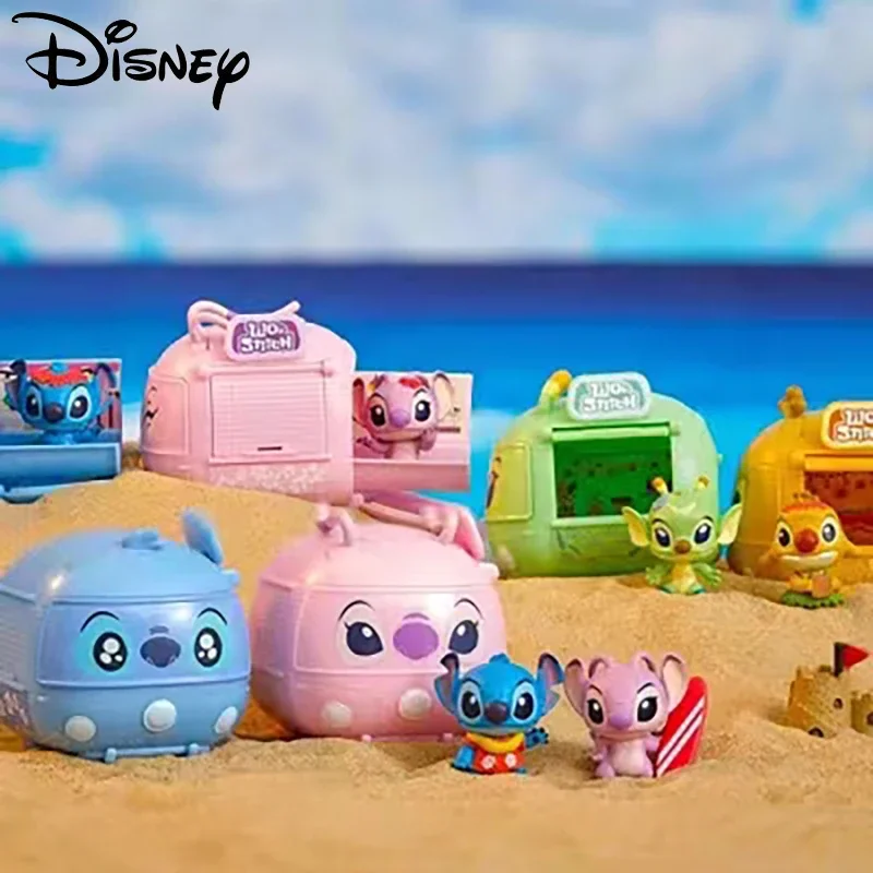 

Disney Stitch Angel Reuben Bonnie Camper Van Series Аниме Фигурка ПВХ Симпатичная кавайная фигурка Коллекция Модель Кукла Детская игрушка в подарок