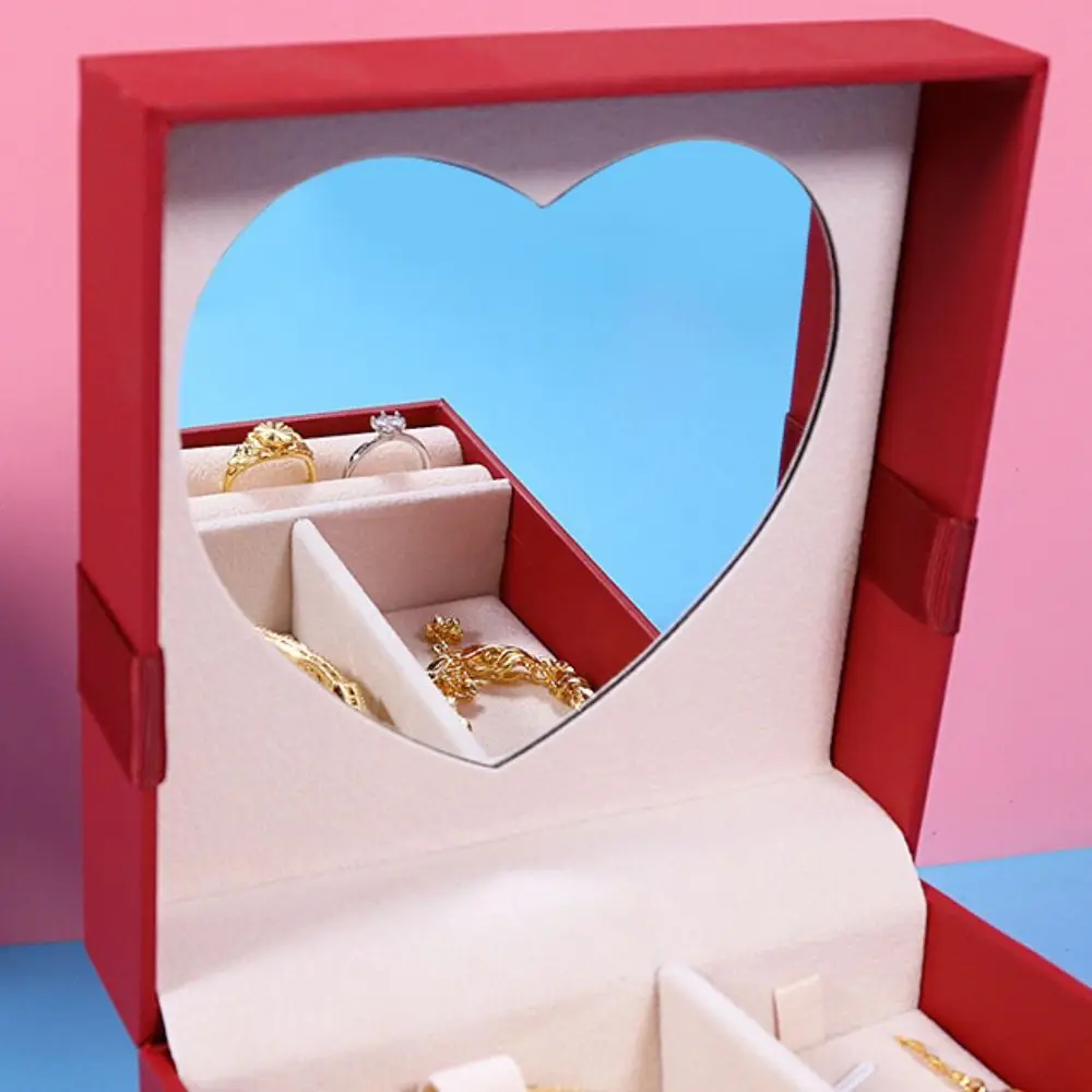 Simplicity Drawer Jewelry Box Gifts Rings Cosmetic Mirror Necklaces Fall Prevention Bedroom Decor