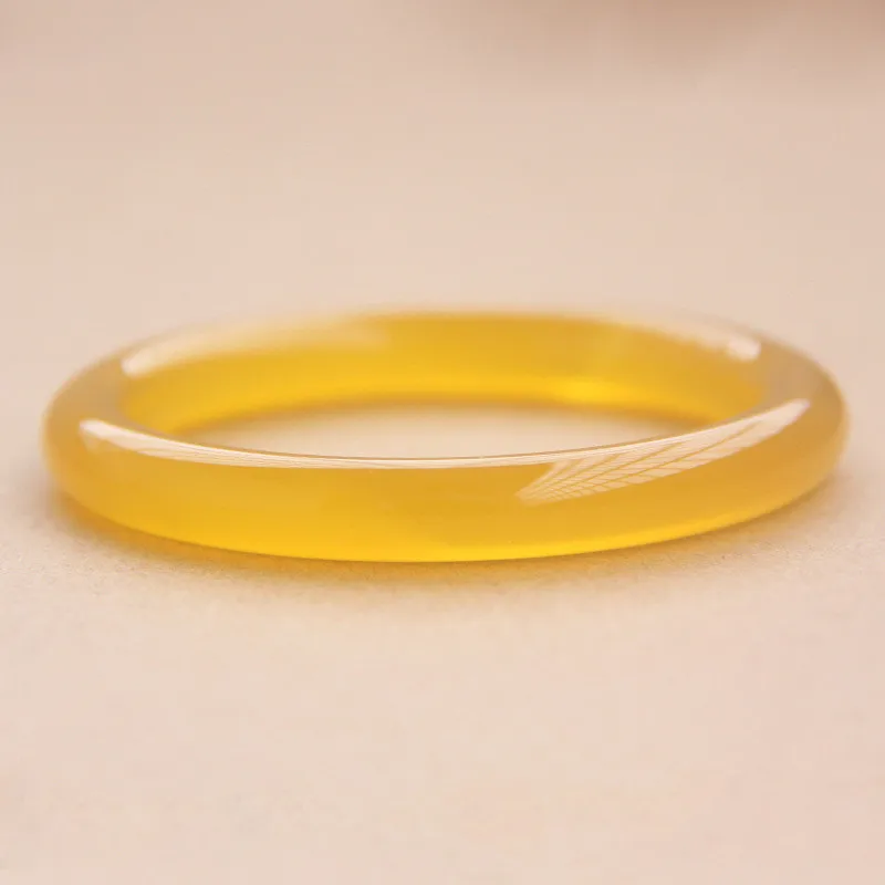 Brazil Yellow Agate Chalcedony Bracelet Women's Fashion Simple Bracelet