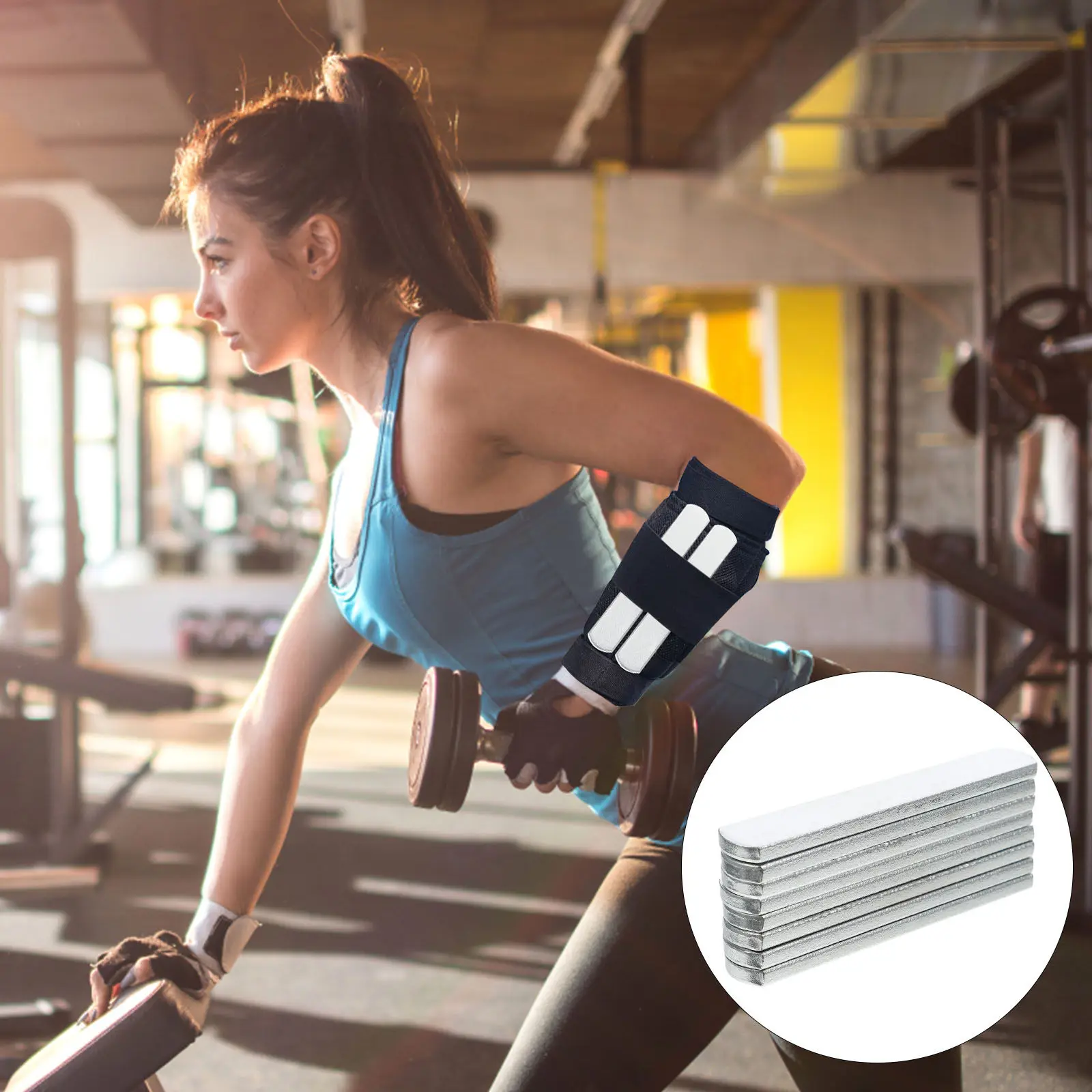 8pcs-weighted-steel-strips-exercise-steel-plates-for-adjustable-weight-vest-leg-guards-fitness-equipment-weighted-strip