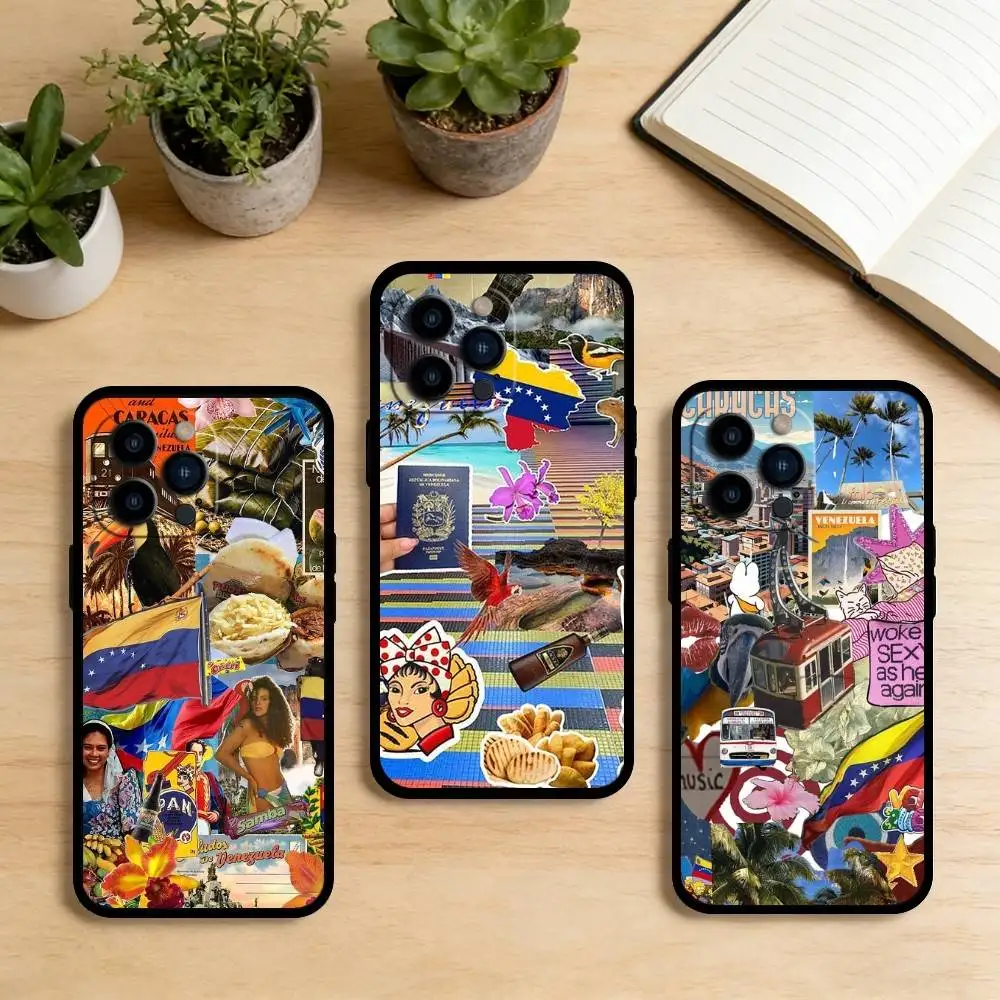 

AAA Venezuela Culture Phone Case For iPhone 17,16,15,14,13,12,11 Plus,Pro Max,XS,Soft Silicone Black Cover