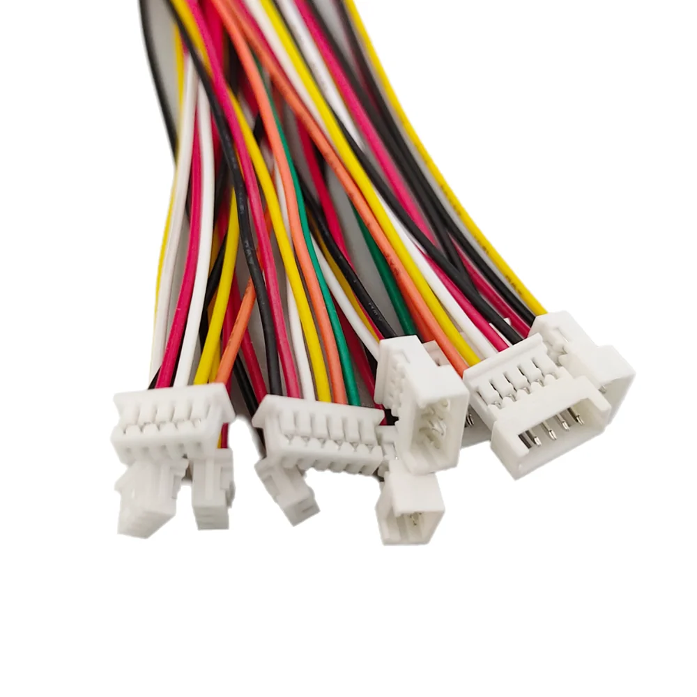 5/10 أزواج صغيرة JST 1.25 مللي متر موصل الملعب 1.25 مللي متر ذكر التوصيل أنثى مقبس متفرع 2P/3/4/5/6 دبوس موصلات مع سلك كابل 10 سنتيمتر
