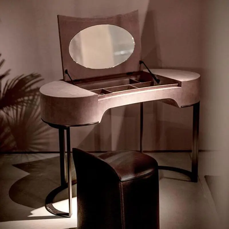 

Light luxury makeup table, luxurious flip with mirror for dressing