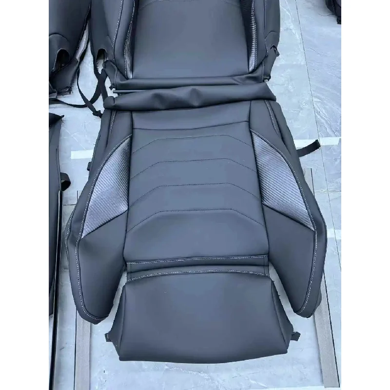 Hongsheng For A3 A4 A5 A6 A7 A8 Q3 Q5 Q7 Carbon Fiber Bucket Seat for All  to S Car Accessories Racing Sports Seats Leather Desi