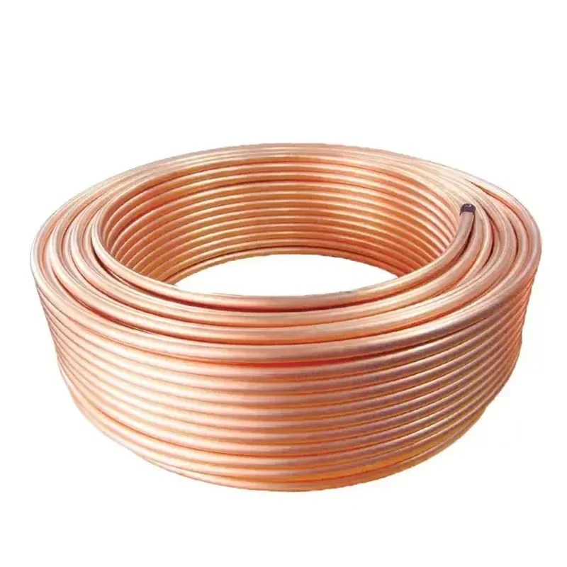 Soft Coil T2 Red Copper Tube Air Conditioning Refrigeration Capillary Wire Pipe 2mm-22mm Diameter for HVAC Systems