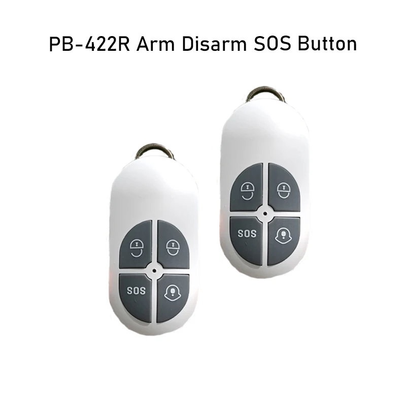 PB-422R ASK 433MHz Remote Control 100M Sensitivity Keyfob Arm Disarm SOS Button for Focus Alarm Host ST-VGT,ST-IIIB, HA-VGW ST-V