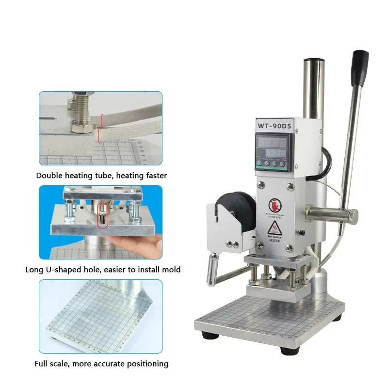 Hot Foil Stamping Machine Leather Stamp Emboss Press Tool Logo Custom Manual Digital PVC Card Book Paper Heat Press Machine