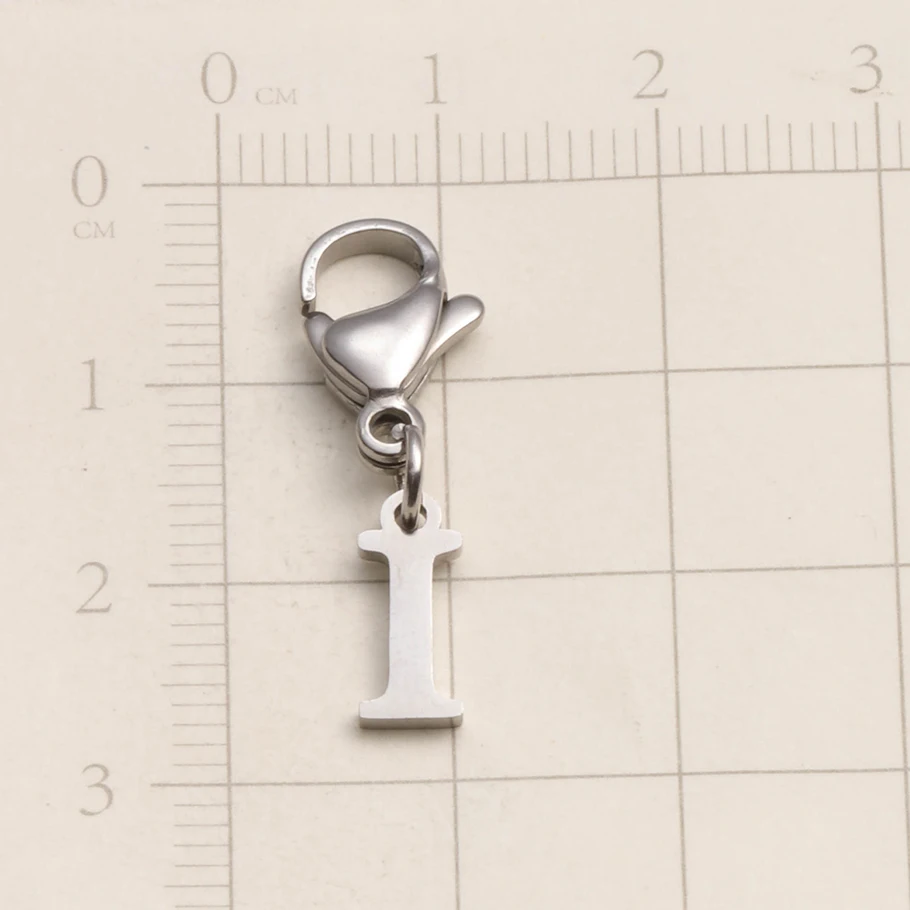 A-Z Alphabet-Schlüsselanhänger mit Karabinerverschluss, Edelstahl-Initialen-Anhänger, Schmuck für DIY-Rucksack, Handtasche, Personalisierte Geschenke – Detail 11
