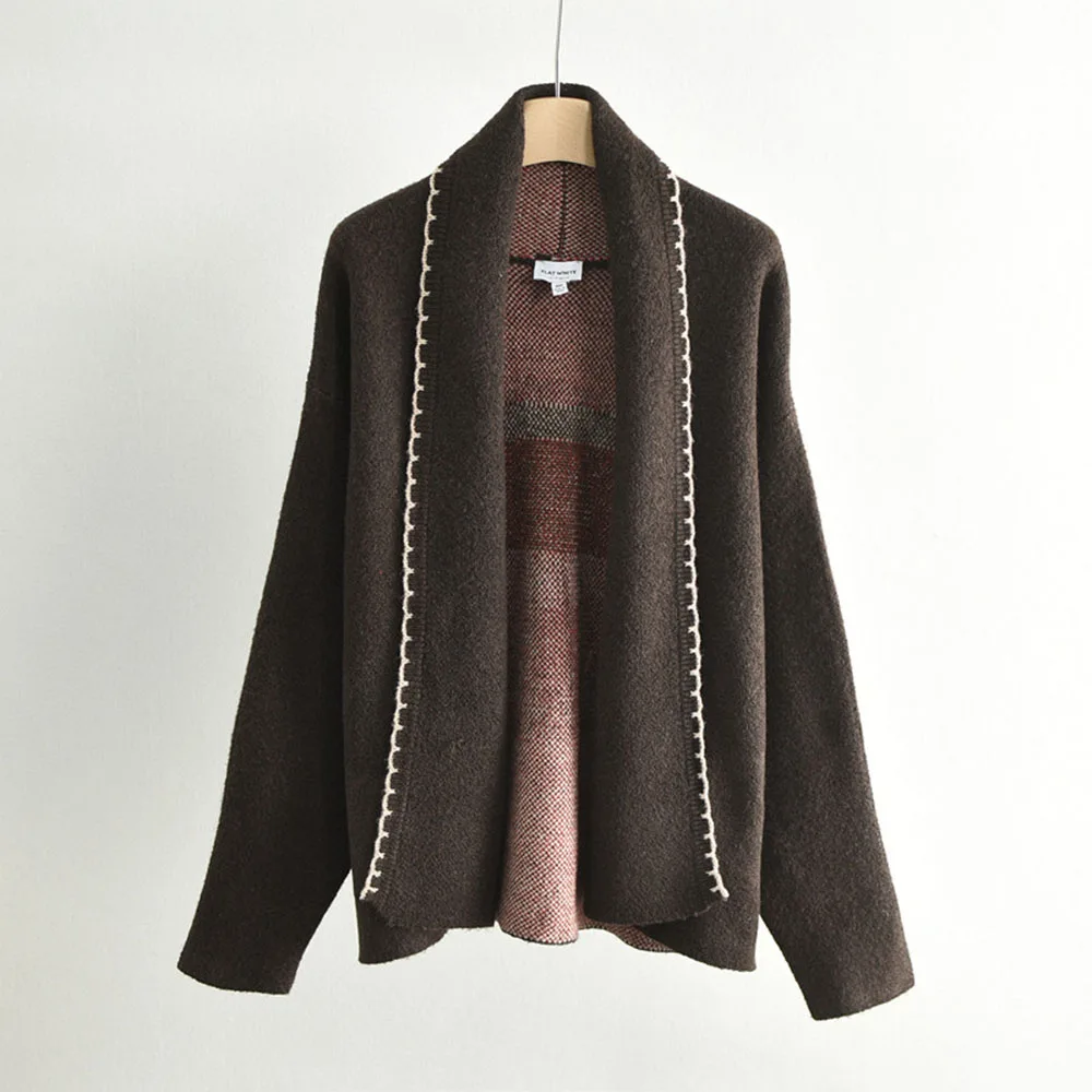 

New Fashion Printed Women's Cardigan Sweater Spring Autumn V Neck Long Sleeve Coat Retro Style Casual Knit Outwear for Women