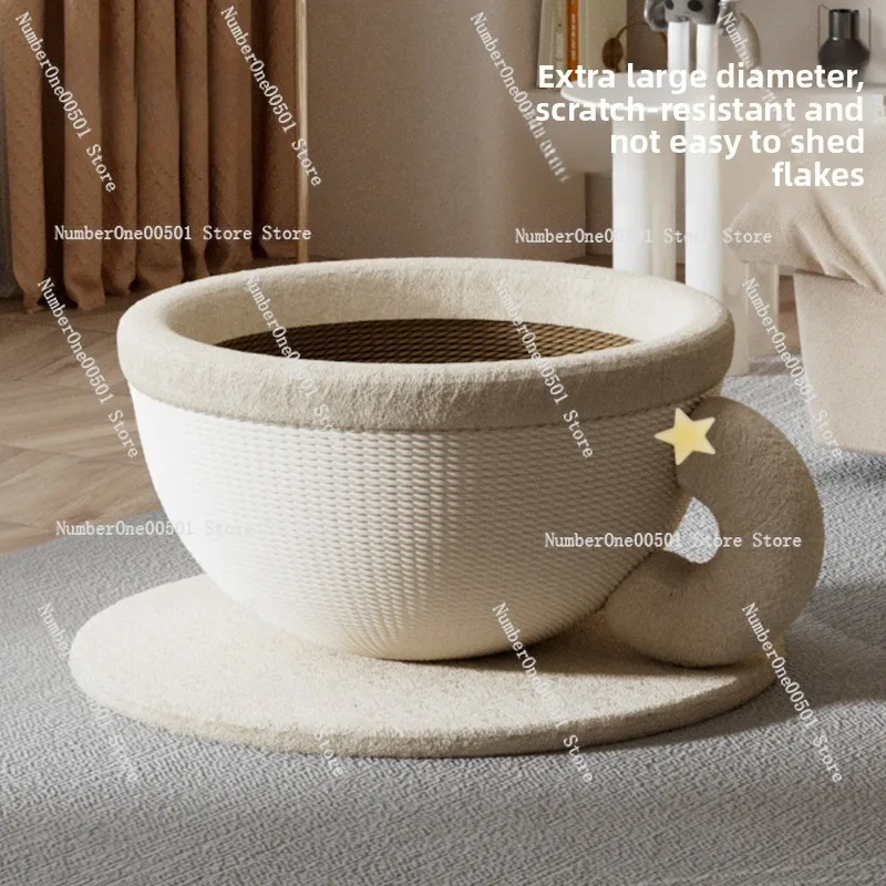 

Sisal Cat Bed with Scratching Board Durable Non - Shedding All - Season Pet Toy