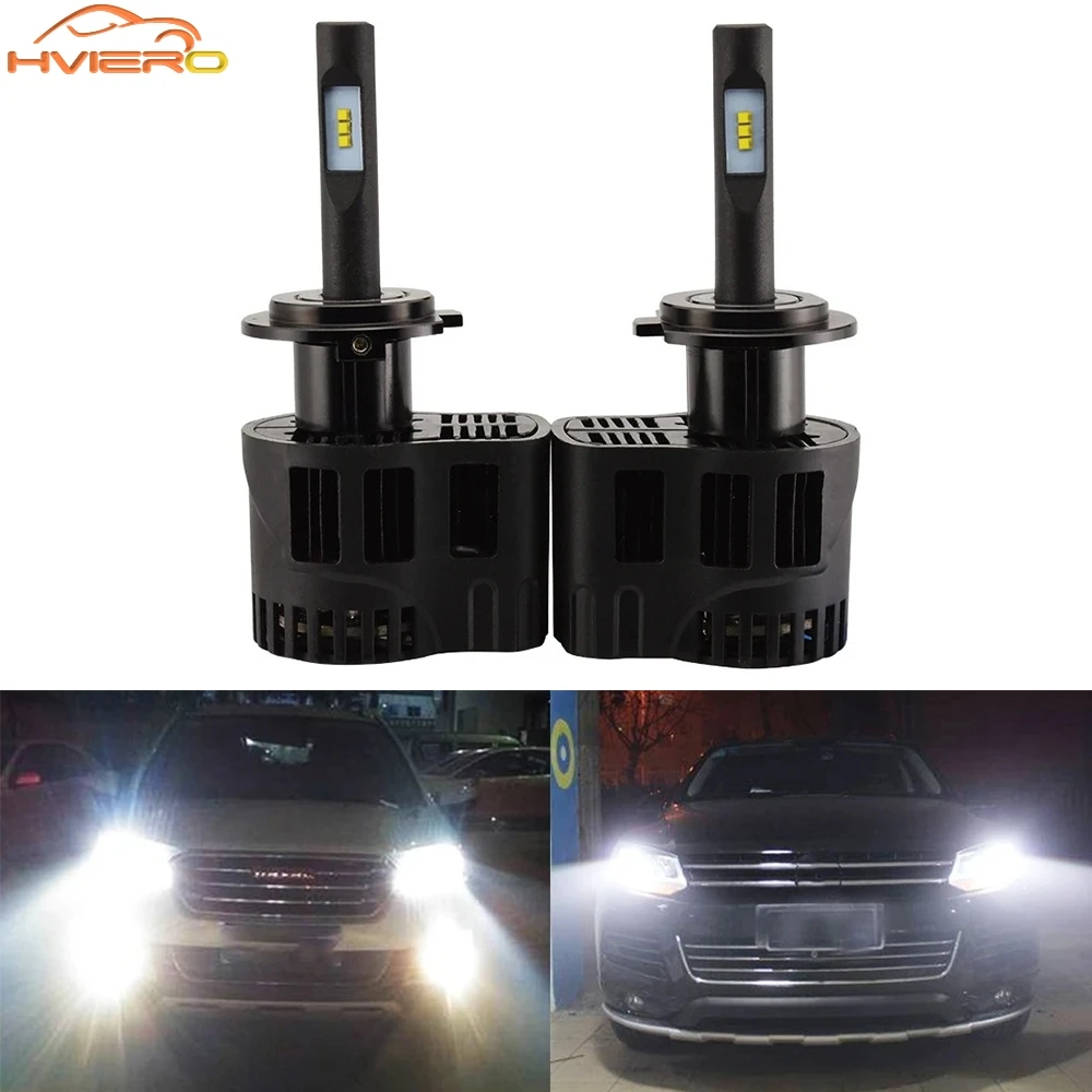 

2Pcs Car LED Headlight P6 H4 H7 Front Fog Daytime Running Light Bulb Automobile Headlamp Super Reverse Bright White Brake Lamp