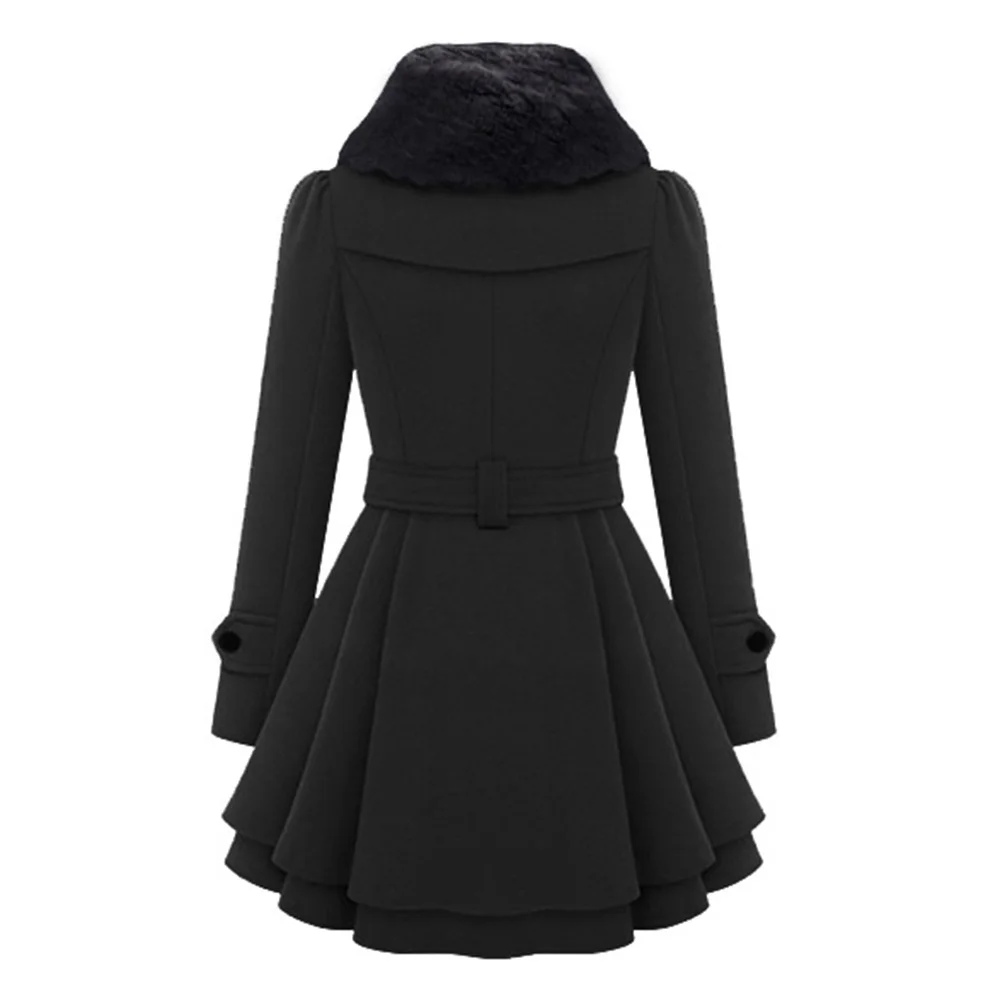 -Length Belted Overcoat Jacket -Length Belted Dress Jacket For Casual Work Travel