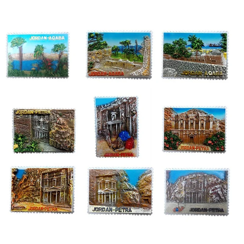 Jordan Fridge Magnets The ruins of Petra Tourist Souvenirs Fridge Stickers Home Decor Photo Wall Magnetic Stickers Wedding Gifts