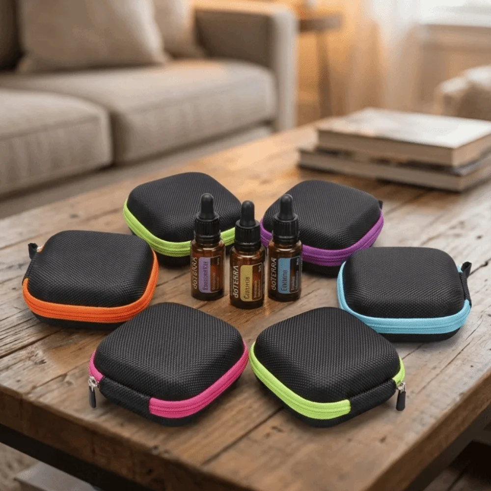 1-5 ML Bottles Essential Oil Storage Box Mini Hard Shell Insulin Carrying Case Shockproof Moisture-proof