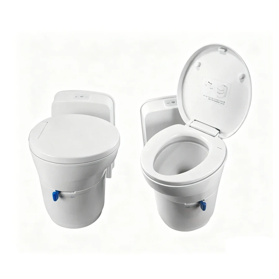 Rotating Electric Flush Toilet Cassette Toilet, Trailer Yacht Electric Camping RV Rotating Toilet