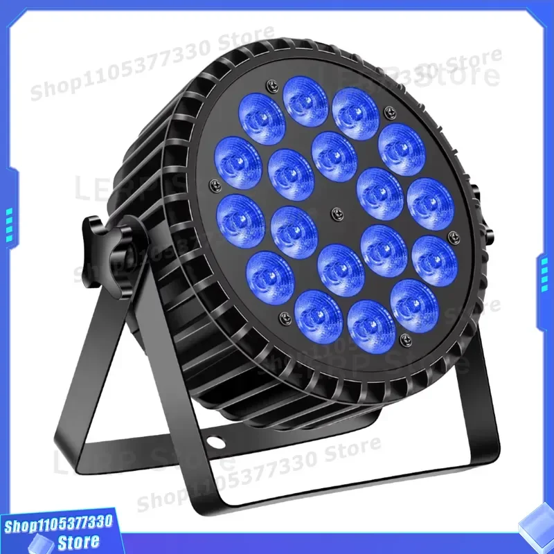 180W 18 LED Par Light RGBW DMX512 Control Aluminum Stage Lighting IP33 Waterproof Dustproof 4100K Neutral White for DJ Disco
