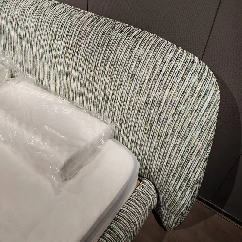 New Designer Barrier Widescreen Master Bedroom Fabric Soft Bed Foshan Furniture Disassembly and Washing Fabric Bed Double Bed