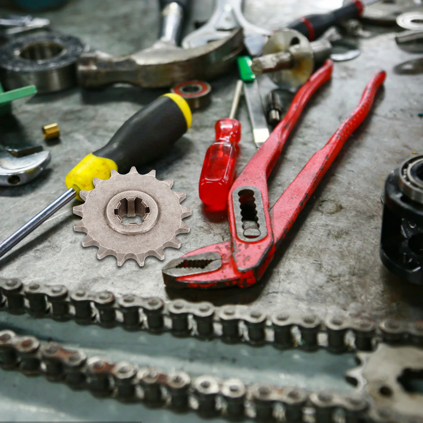 

Front Chain Steel Material High Strength Motorcycle Sprocket Replacement Suitable Motorcycle Models Accessories 12mm