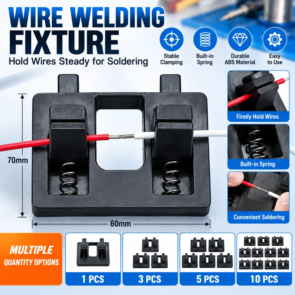 1/3/5/10PCS Adjustable PCB Soldering Wire Holder Spring Clamp Welding Locator Motherboard Repair Fixture Tool for Electronics