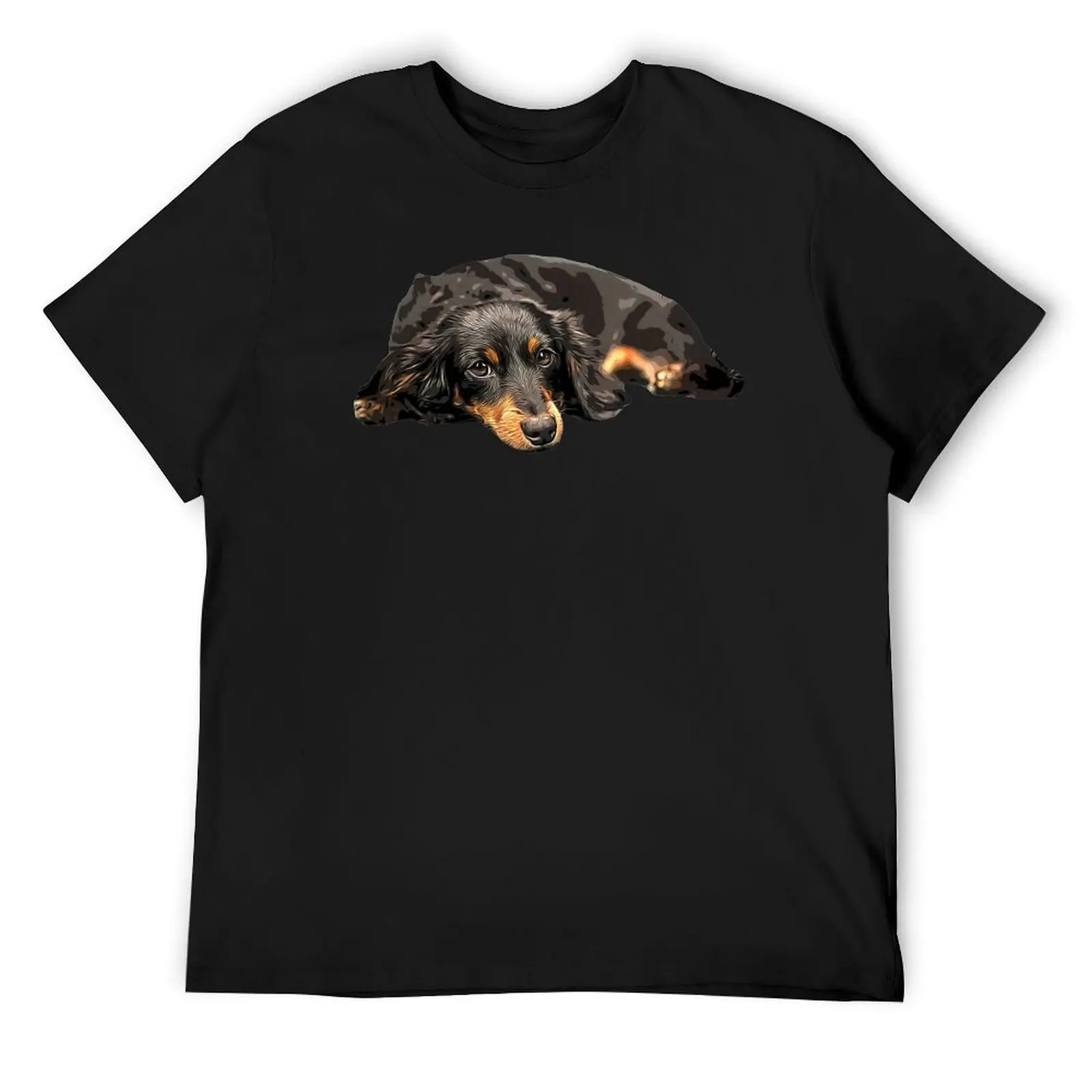 

Mini Dachshund Long Haired Black and Tan Miniature T-Shirt