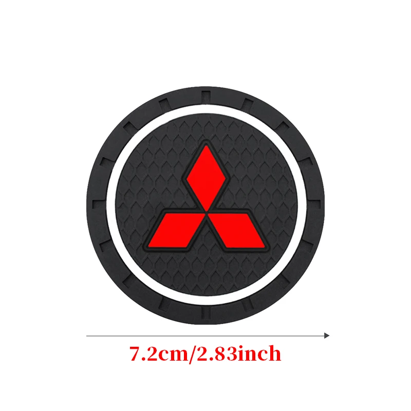 1/2Pcs Car Coaster Water Cup Slot Non-Slip Mat Pad For Mitsubishi L200 Colt 3 ASX Lancer 9 EX Outlander Competition Car Styling