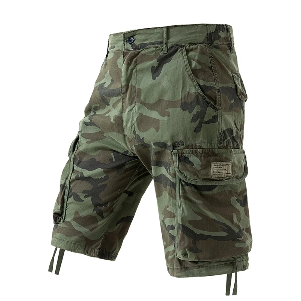 Men's Camo Cargo Shorts Outdoor Multi-Pocket Cotton Casual Shorts Summer Half Pants Breathable Shorts - Image 4