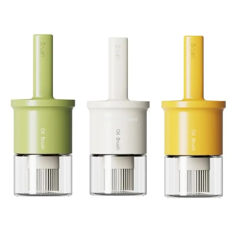 Dropship Glass Oil Bottle with Heatproof Silicone Brush Glass Oil Jar Glass Oil Diapenser Oil Bottle Gift for BBQ Enthusiasts