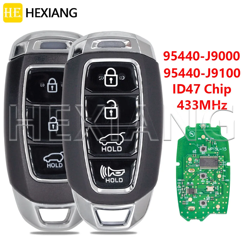 

HE 95440-J9000 95440-J9100 ID47 чип 433 МГц Keyless Go автомобильный дистанционный ключ TQ8-FOB-4F18 для Hyundai Kona 2018 2019 2020