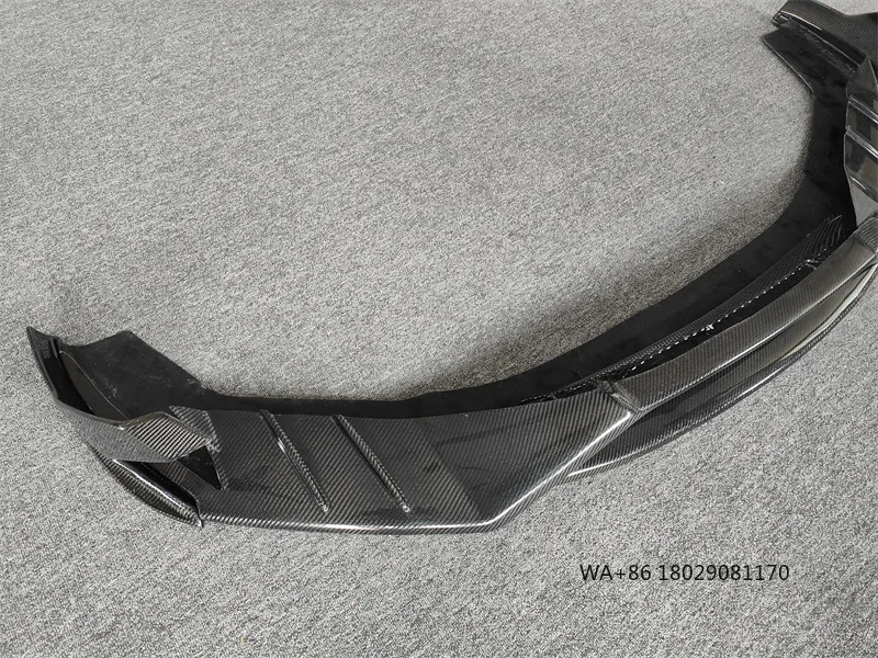 M-style Carbon Fiber Front Lip Front Corner Three Piece Set for LP580 LP610 Body Kit