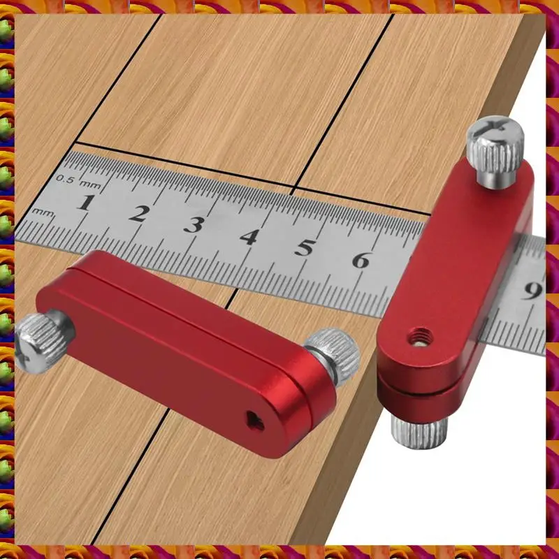 

Steel Rule Limit Adjustment Locating Block Woodworking Marking Locator Ruler Steel Rule Positioning Block Aluminum Alloy