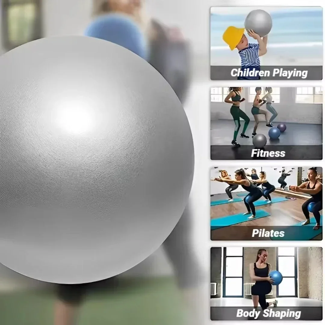 Pelota de Yoga para Fitness, pelota de Pilates inflada, Mini pelota de equilibrio de núcleo antideslizante y antideslizante con forma esmerilada con tubo incluido