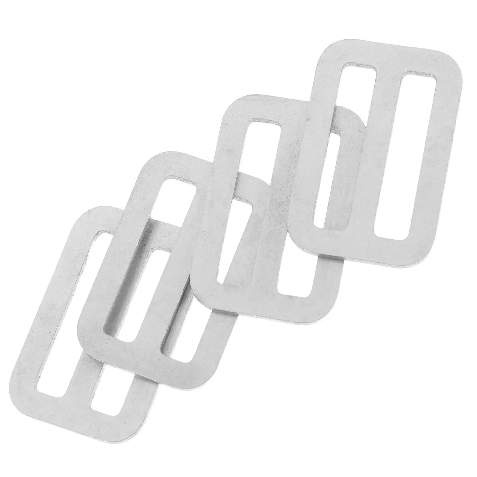 4 Pcs Stainless Steel Diving Buckles Strap Adjuster Craft Accessories Metal Shoe Webbing Slides Backpack Buttons