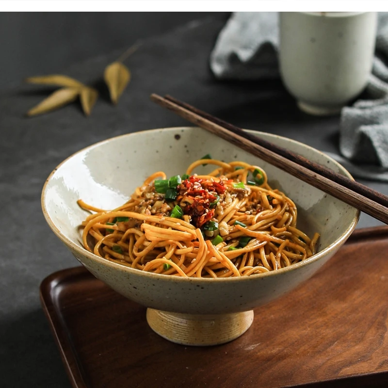 

Керамический суп с лапшой, бытовая посуда для риса, ресторан 7,5 дюймов