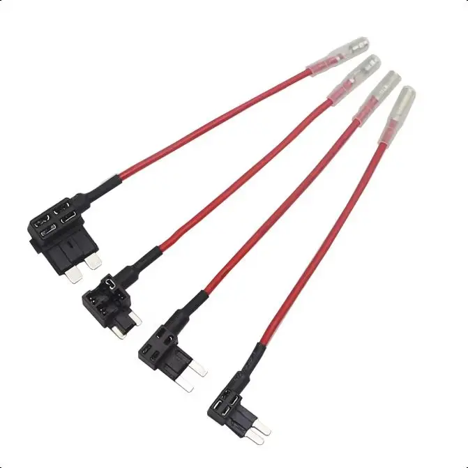 【5-1PCS】12V Additional Circuit Adapters and Fuse Set- Tap FOR Car Fuse Holder with MICRO2 Mini ATC ATS Thin Tap Adapter