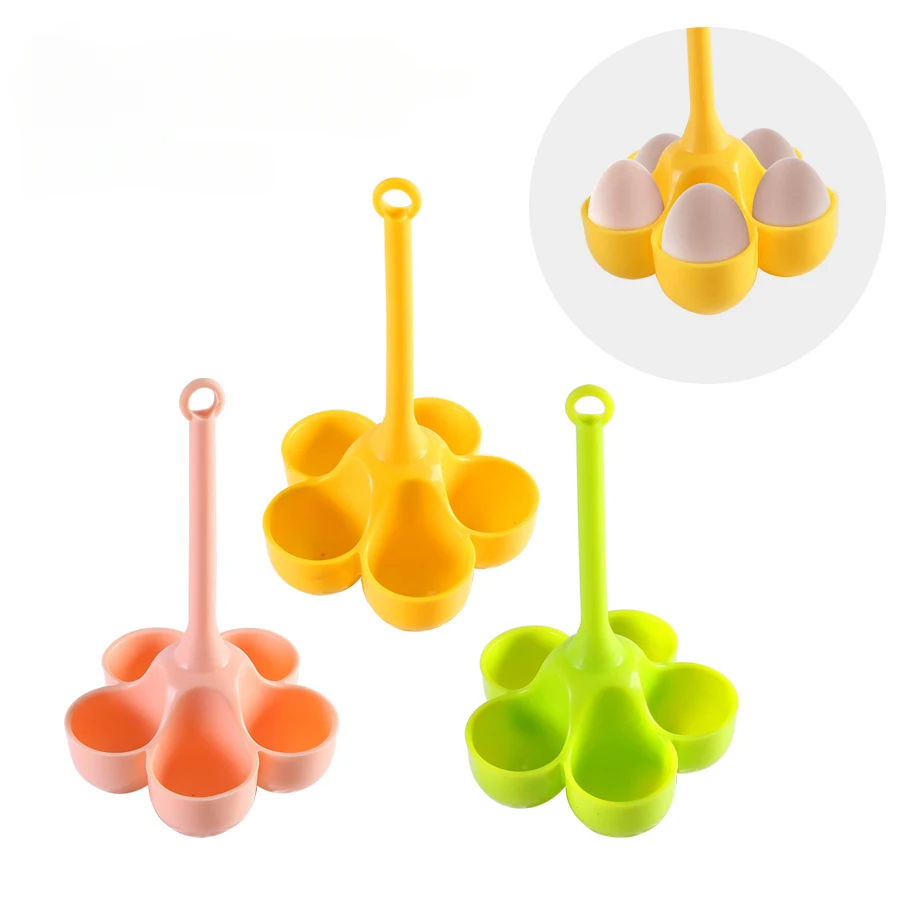 5 Hole Silicone Egg Cooker High Temperature Resistant Steamed Egg Tray Food Grade Complementary Food Tools