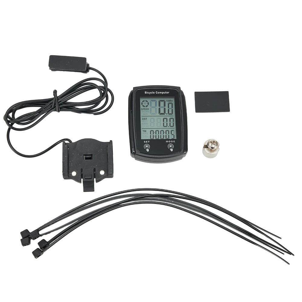 Bike Wired Speedometer Odometer Bike LCD Computer Speed Odometer English Digital Speed Counter Bike Riding Accessories